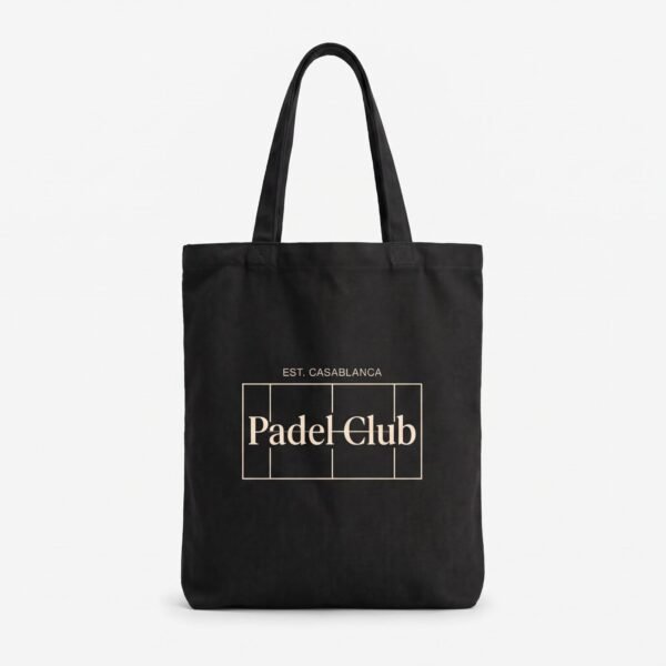 Tote Padel Club noir EST. CASABLANCA